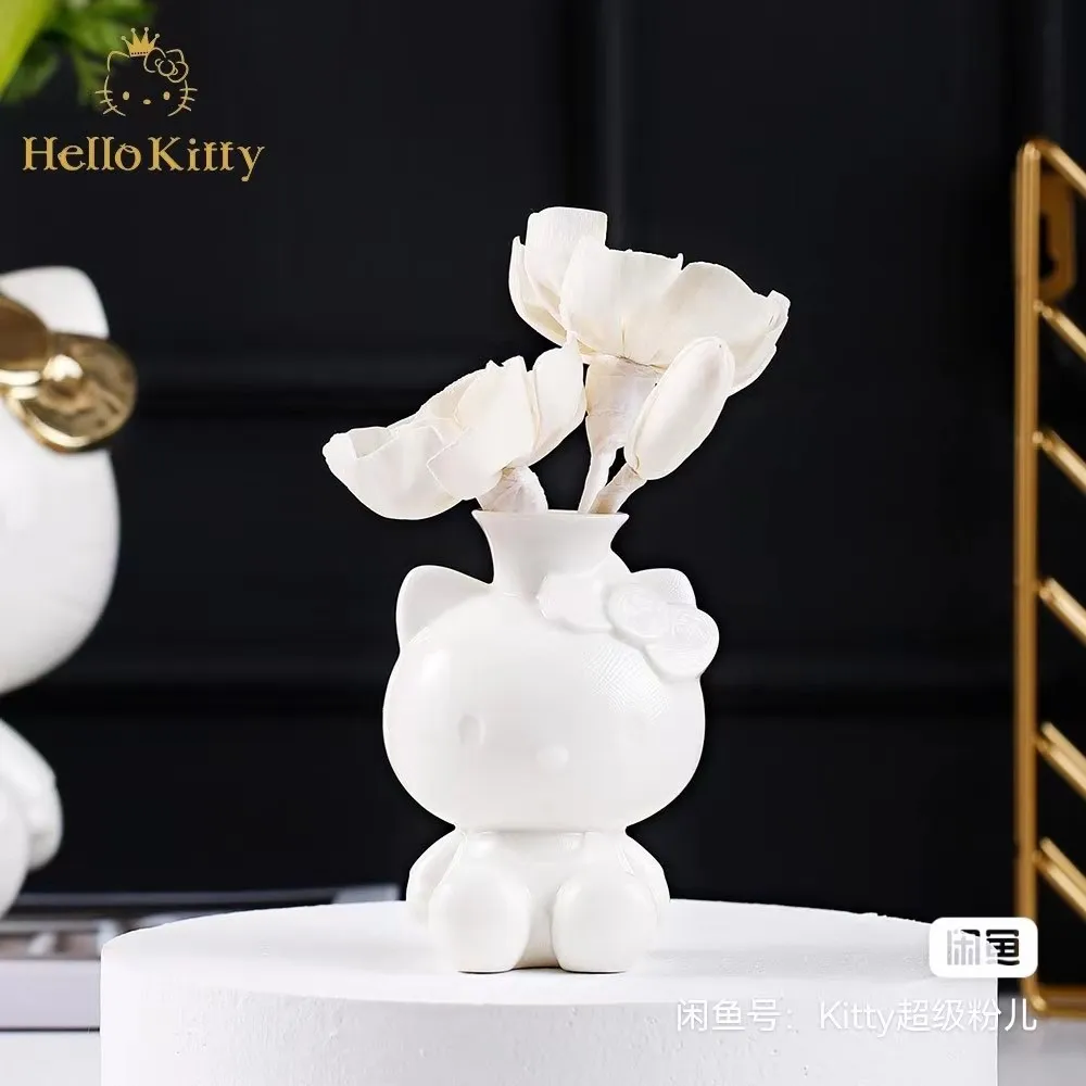 Ceramics Kitty Vases Flower Vase Pen Container Garden Ornament Resin Home Decoration Valentine's Day Gift Girl Desktop Ornaments 4