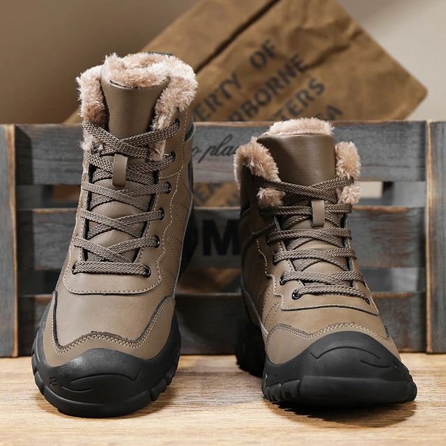 Scarpe invernali uomo nuove Sneakers alte per uomo Sneakers da neve  riscaldate stivali scarpe da trekking riscaldate maschili - AliExpress