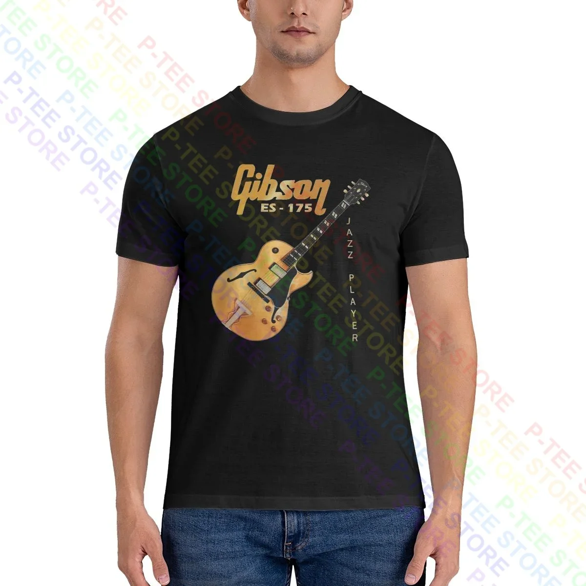 Gibson Es - 175 Guitar Jazz Player Shirt Shirt T-Shirt Vtg Unisex Natural Streetwear Tee
