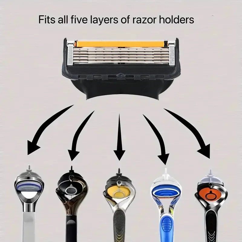 Manual shaver 5-layer stainless steel classic washable replaceable blade