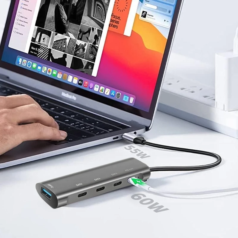 Hub Usb 5 Hub Usb Da 5 Gbps Per Laptop Hub Usb Adattatore Multiporta Tipo C Dropshipping