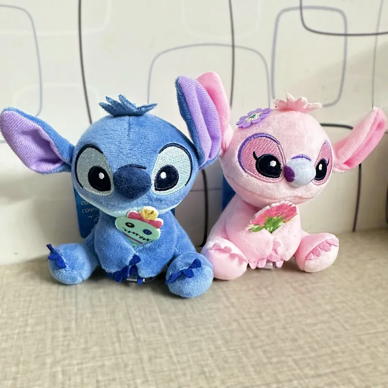 

Новинка, 10 см, мультяшное аниме «Лило и Ститч» Disney, Стич, ангел, девушка, Сердце, милая парная плюшевая кукла, маленький женский подарок для детей