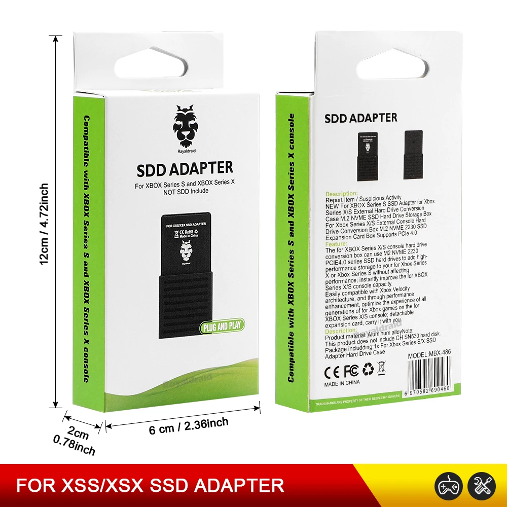 Für Xbox Serie X/S Matrix SSD Adapter Festplatte Konvertierungsbox M2 NVME 2230 PCIE4.0 Serie Erweiterungskartenbox Gaming Zugang – Detail 15