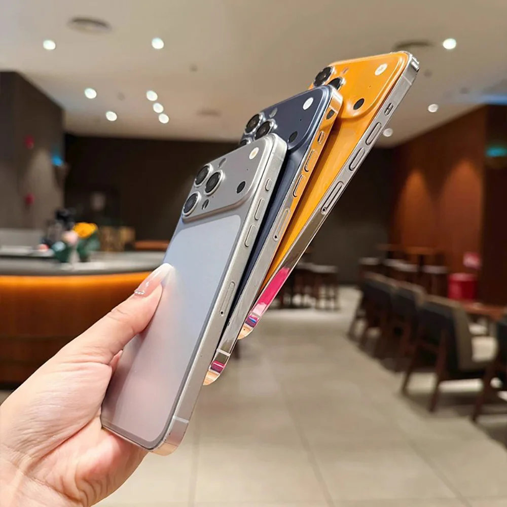 Matte, ultradünne, weiche Rückseiten-Handyhülle für iPhone 16 15 14 13 Pro Max, glänzender Aufkleber, sofortige Verwendung, 17er-Cover, Original – Detail 7