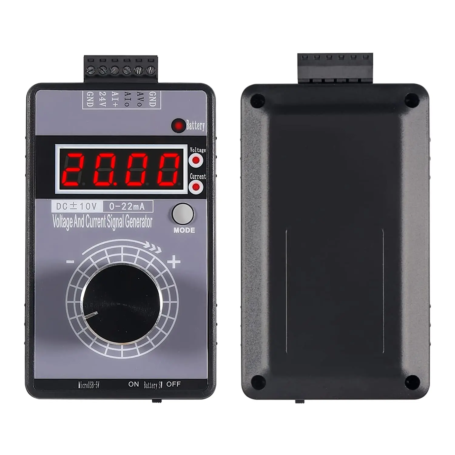 Adjustable 4-20mA Signal Generator Current Voltage Analog Simulator 0-10V/0-22mA Signal Sources for Value Adjusting PLC 3