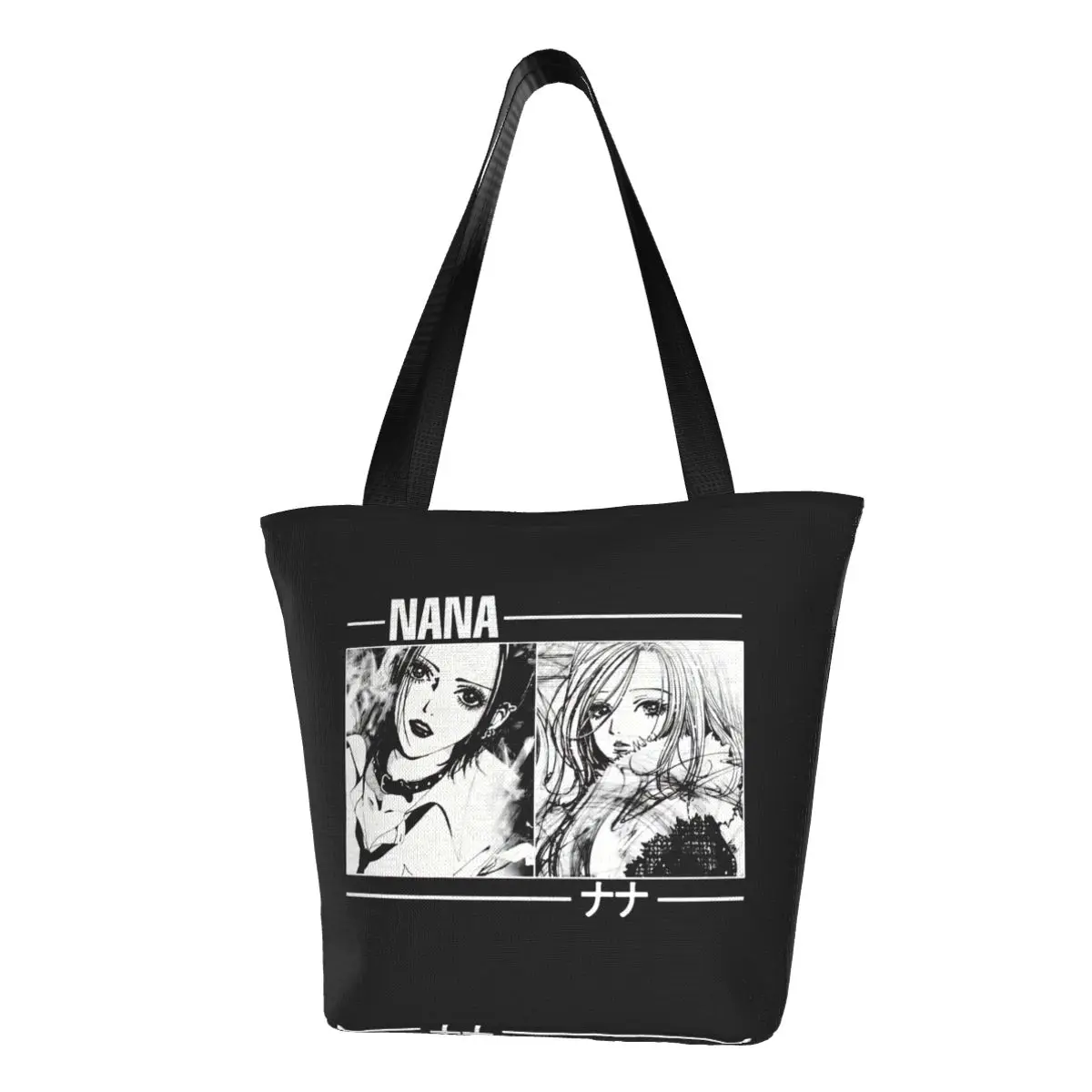 

Nanas Anime Sketch Shopper Bag Manga Casual Handbags Cloth College Tote Bag Ladies Print Beach Bag Xmas Gift