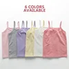 2 Pieces Girls' Cotton Undershirts Stretch Camisole Basic Tank Top Dance For Ballet Gymnastics Dancewear Undershirts Camis Tank 2