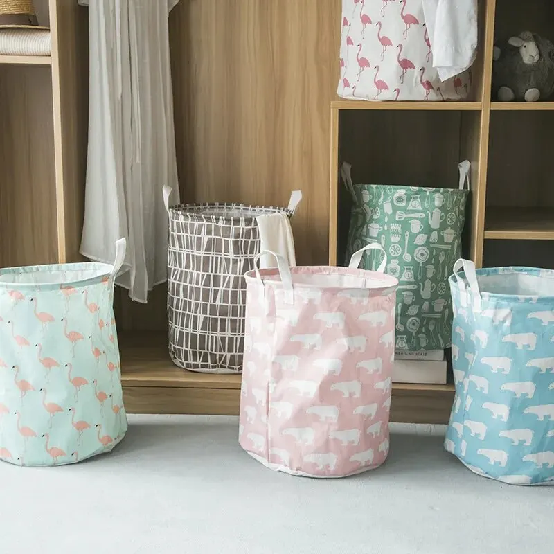 Laundry Basket Large Collapsible Freestanding Clothes Hamper Easy Carry Long Handles Waterproof for Bedroom