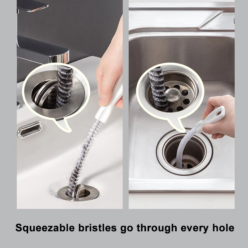 Xiaomi Youpin Pipe Dredging Brush Bathroom Hair Sewer Cleaning Brush Drain Cleaner Hole Remover Sewer Pipeline Cleaning Tools 2