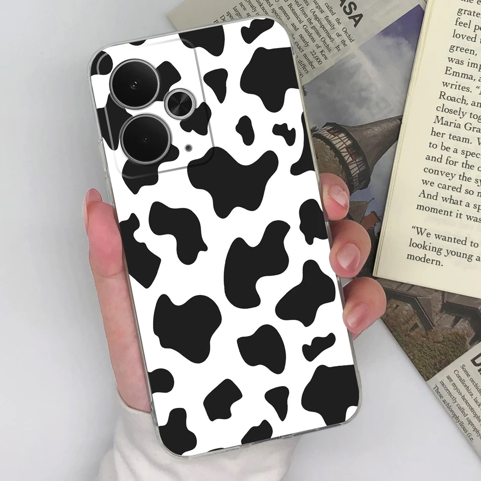 Chic Transparent TPU Silicone Phone Case with Lovely Design Patterns