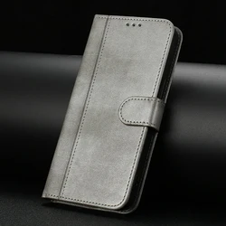 Leather Magnetic Wallet Flip Case - 360° Protection - Redmi 15c 5G (GRAY)