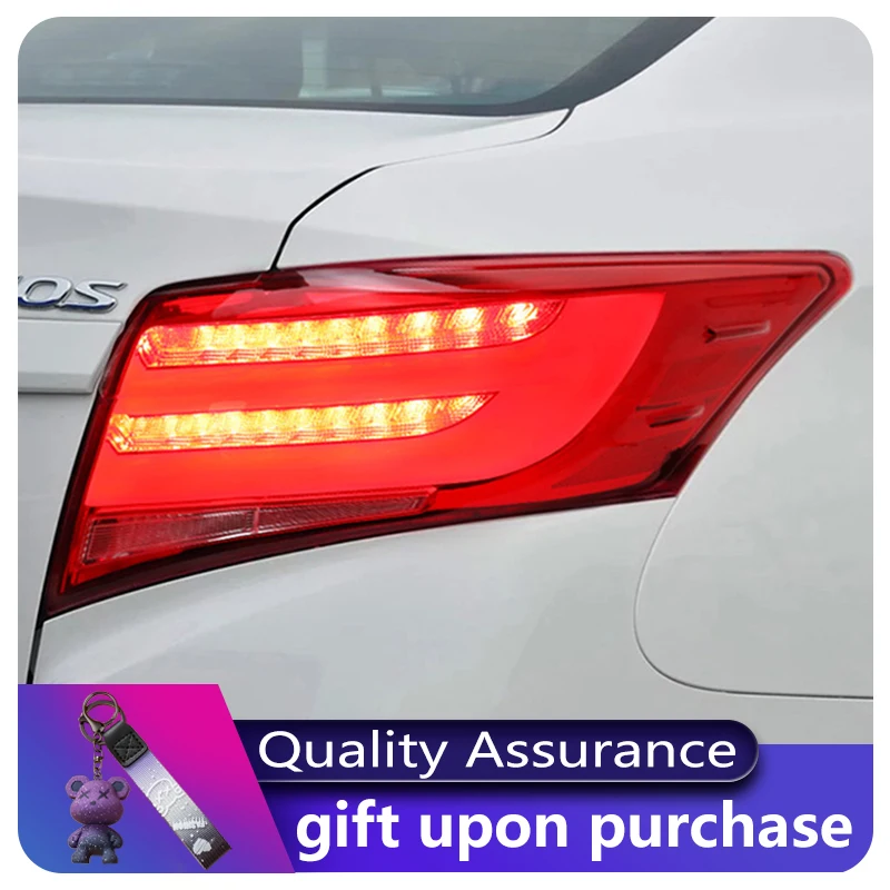 

Стайлинг автомобиля для Toyota Vios 2013-2016, задняя фара, дневные ходовые огни, подсветка, обновление детской модели, задние автомобильные аксессуары