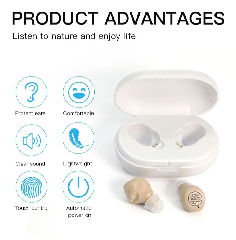 Good Prices Rechargeable Portable Mini Sound Amplifier ITE Hearing Aid For The Deaf 2
