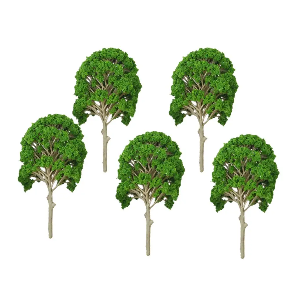 MagiDeal 5Pcs/Lot Train Model Trees for Street Railway Railroad Landscape Park Garden Classroom Decor Building Models Layout