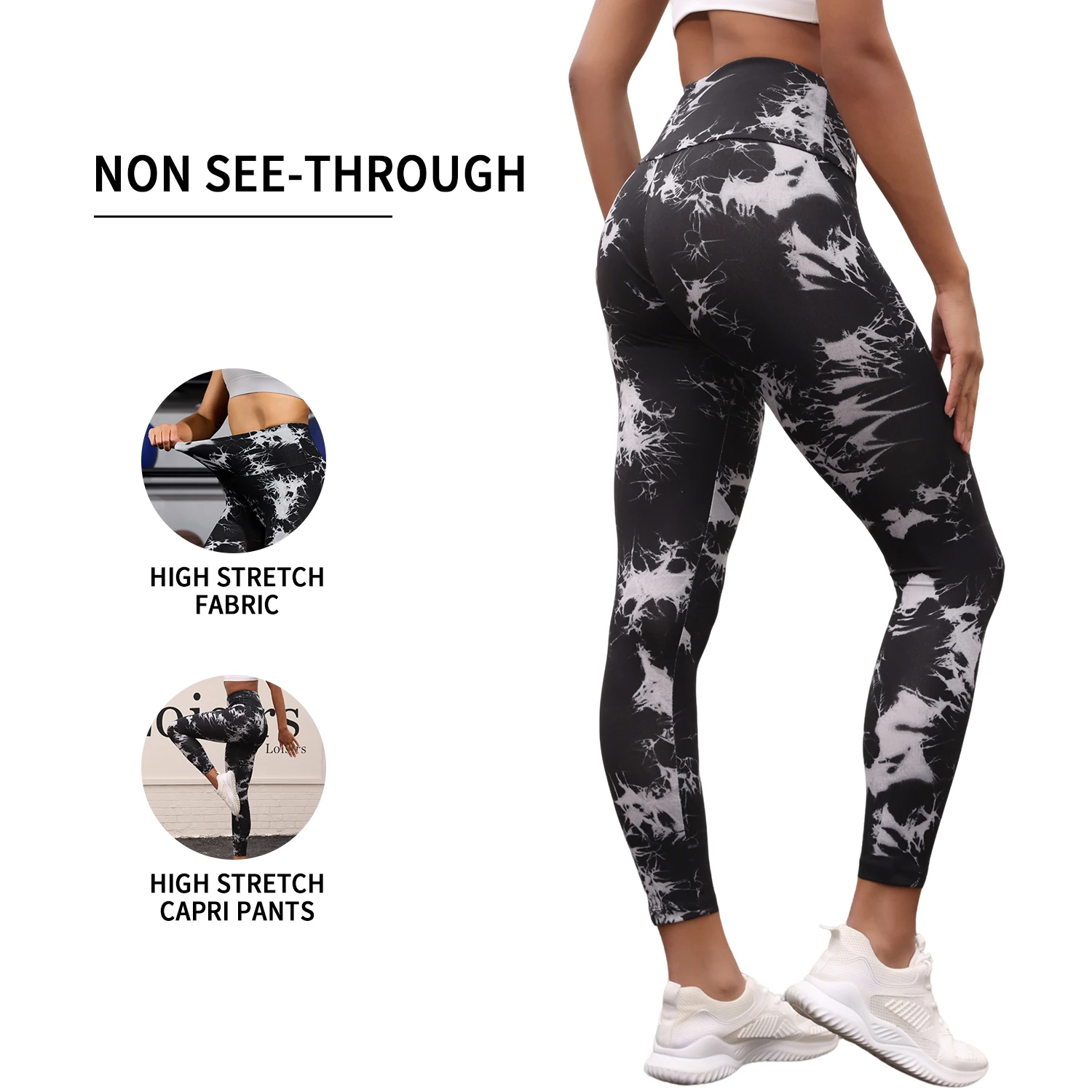 Super Soft High Waisted Tie Dye Push Up Gym Fitness Leggings for Women Yoga Running Gym No See Through Workout Athletic Tights yoga pants