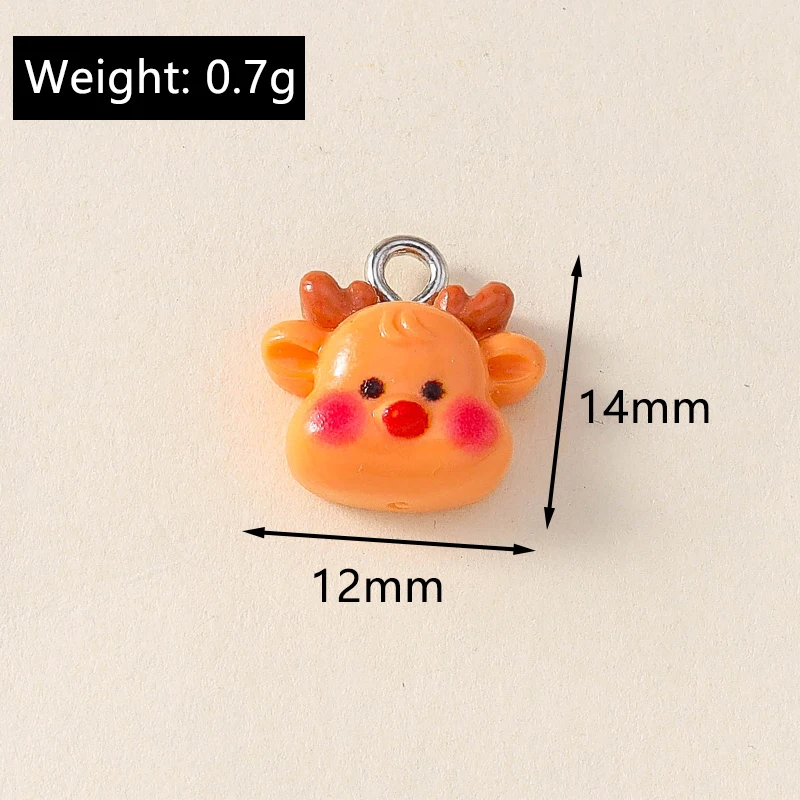 20 Stück 11x17mm süße Harz Weihnachten Weihnachtsmann Charms Anhänger für Schmuckherstellung Halsketten Ohrringe Armbänder DIY Handwerk SUpply – Detail 7