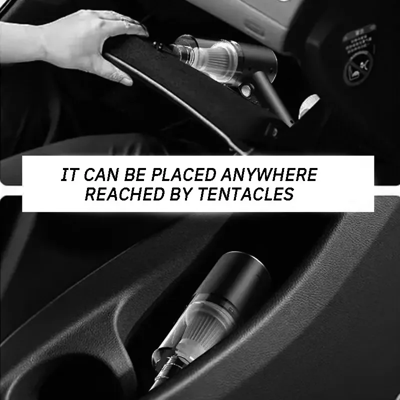 Car Vacuum Cleaner Combination Vacuum Cleaner USB Charging Car Household Vacuum Cleaner Small Car with Fully Automatic High Power Powerful Cleaning