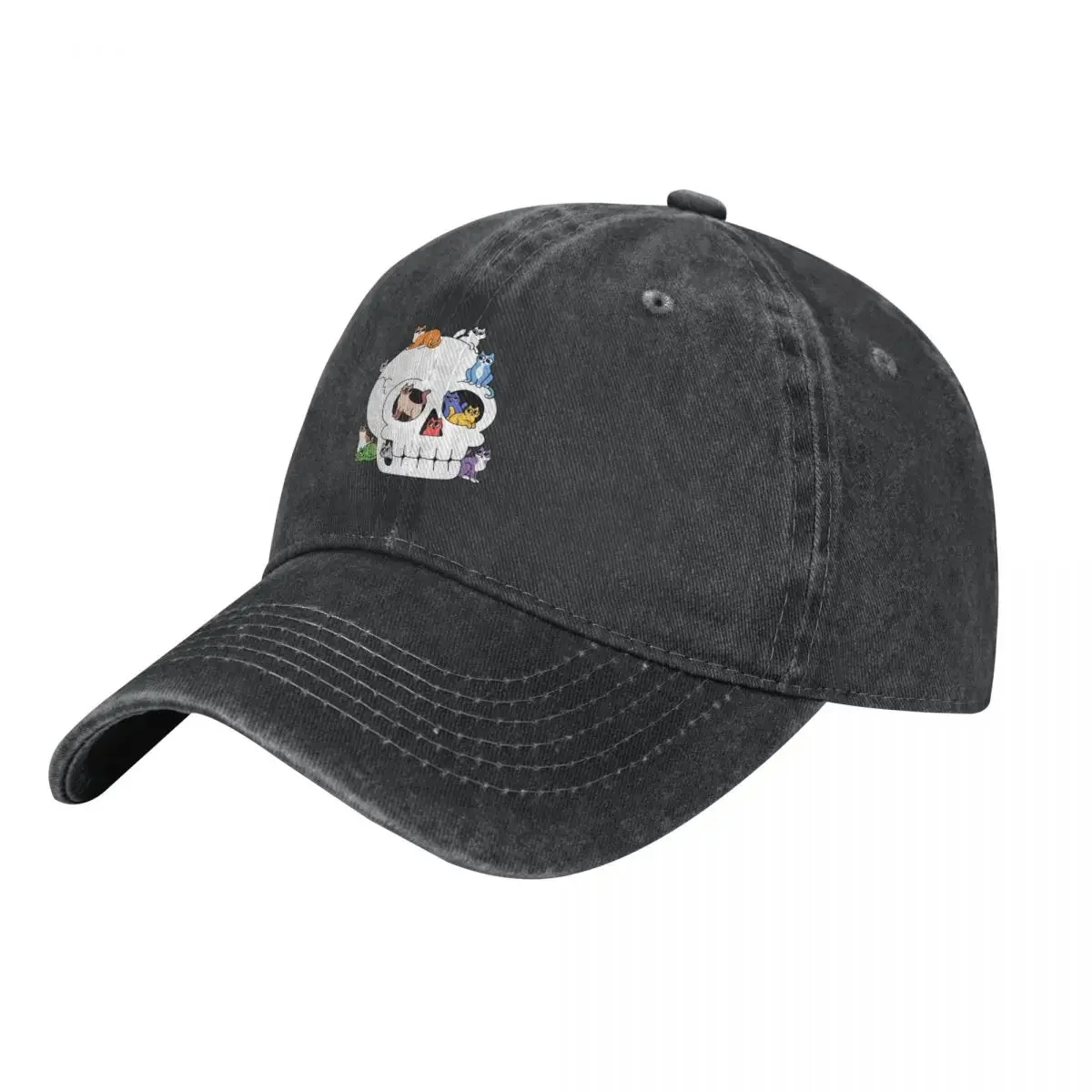 

Skull is Full of Cats Cowboy Hat Uv Protection Solar Hat Military Cap Man Cosplay Men's Baseball Women's