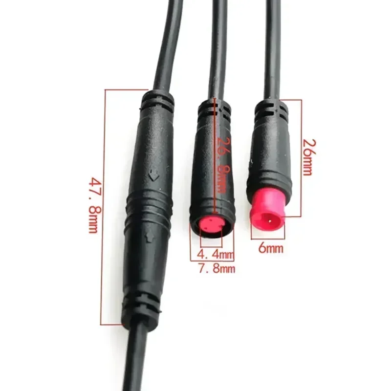 5 Connettori Impermeabili 2 Poli IP65 – Cavo 20 Cm, Maschio-Femmina, Per Bici E Sensori