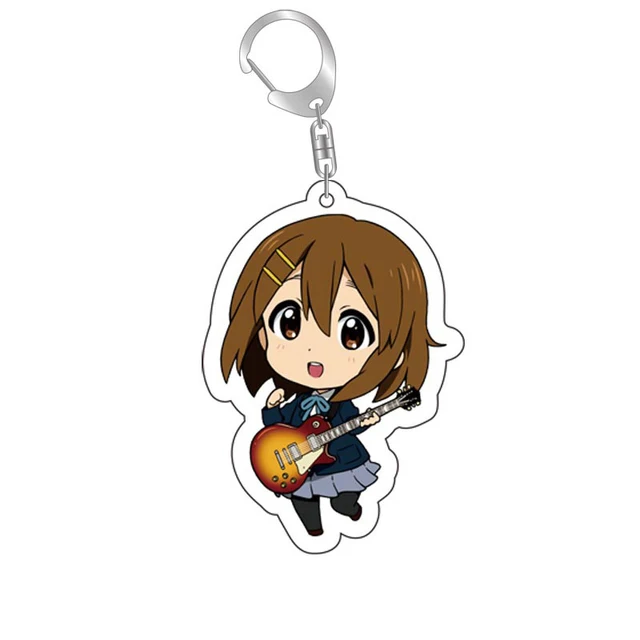 Anime K-ON! Schlüsselanhänger Hirasawa Cartoon Cosplay Schlüsselanhänger mit Anhänger Metall Auto Schlüsselanhänger Schlüsselanhänger Männer Frauen Baby Schmuck Geschenke – Detail 2