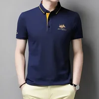 Polo décontracté à manches courtes pour hommes, haut confortable, brodé, personnalisé, mode, été 2