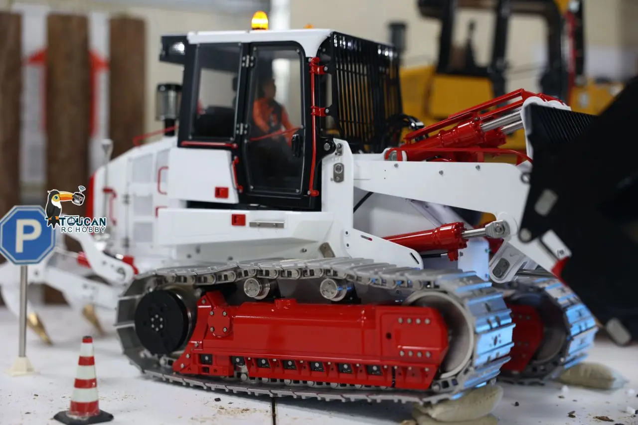 LESU 973K RC Hydraulic Loader 1/14 Remote Control Tracked Car Vehicle Painted Model Openable Bucket Light Sound System THZH1992 4