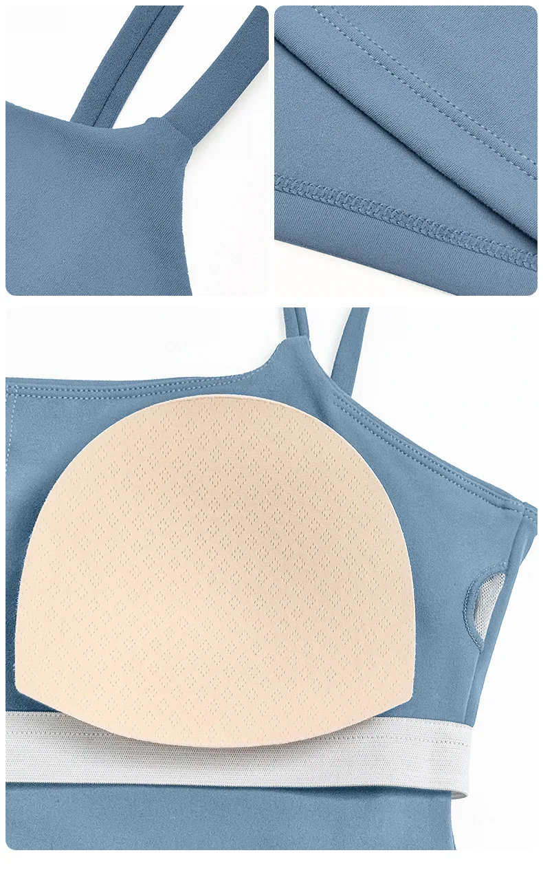 Women's Yoga Sports Vest Built-in Bra with Chest Pad, Beautiful Back Suspenders, Running Fitness Tank Top for Gym