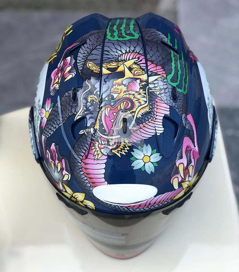 Casque Moto Intégral Dragon Bleu - Modèle H 510-11 - Taille XL - Sécurité Et Style
