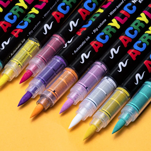 72 Colors Acrylic Markers Brush Pens for Fabric Rock Painting Pen Stone Ceramic Glass Canvas Wood DIY Card Making Art Supplies 5