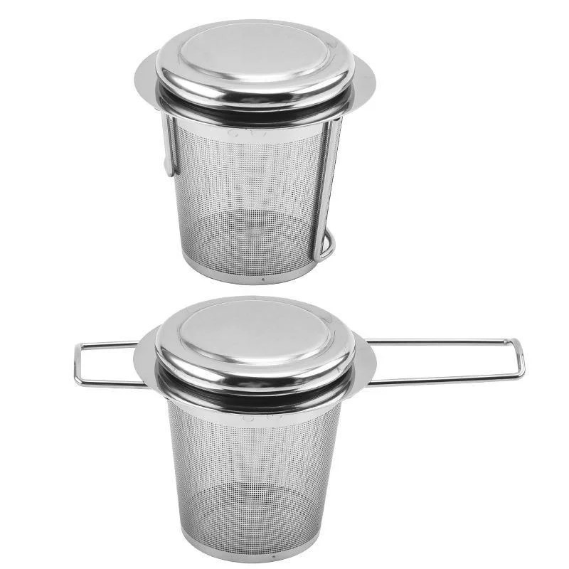 Stainless Steel Mesh Tea Infuser Lid Reusable Cup Strainer for Loose Leaf Spice Filter for Teapots Mugs Cup to Steep Tea Coffee