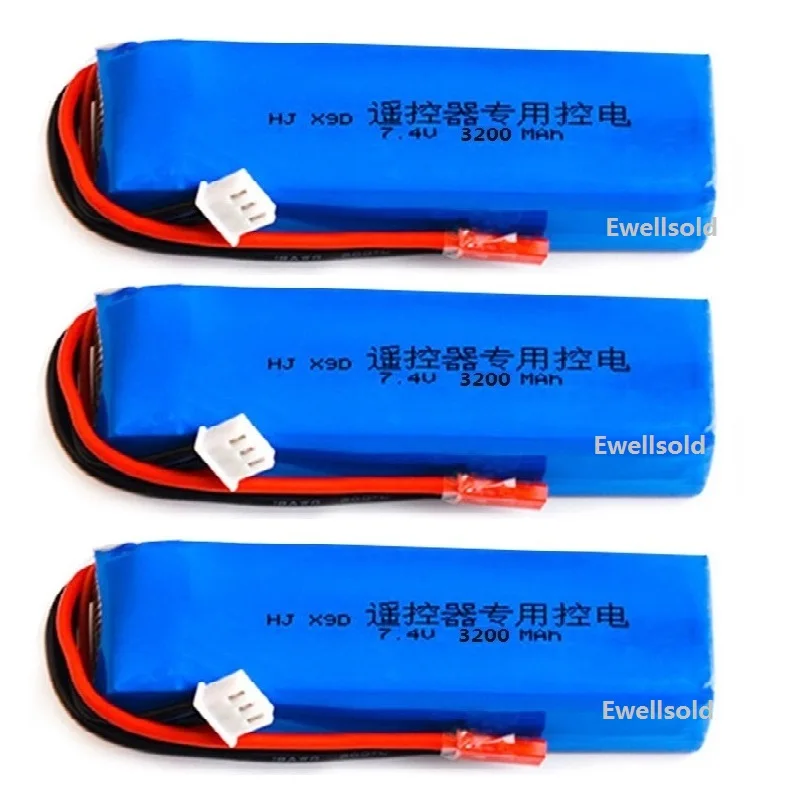 Lipo Battery Spare Parts X9d Lipo Parts Accs 7.4v 3200mah Lipo
