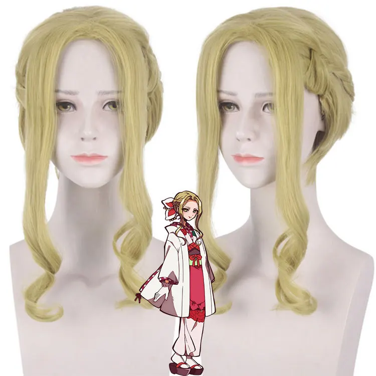 

40CM Toilet-bound Jibaku Shounen Hanako kun Yako Linen Braid Wig Cosplay Costume Heat Resistant Hair Women Party Wigs