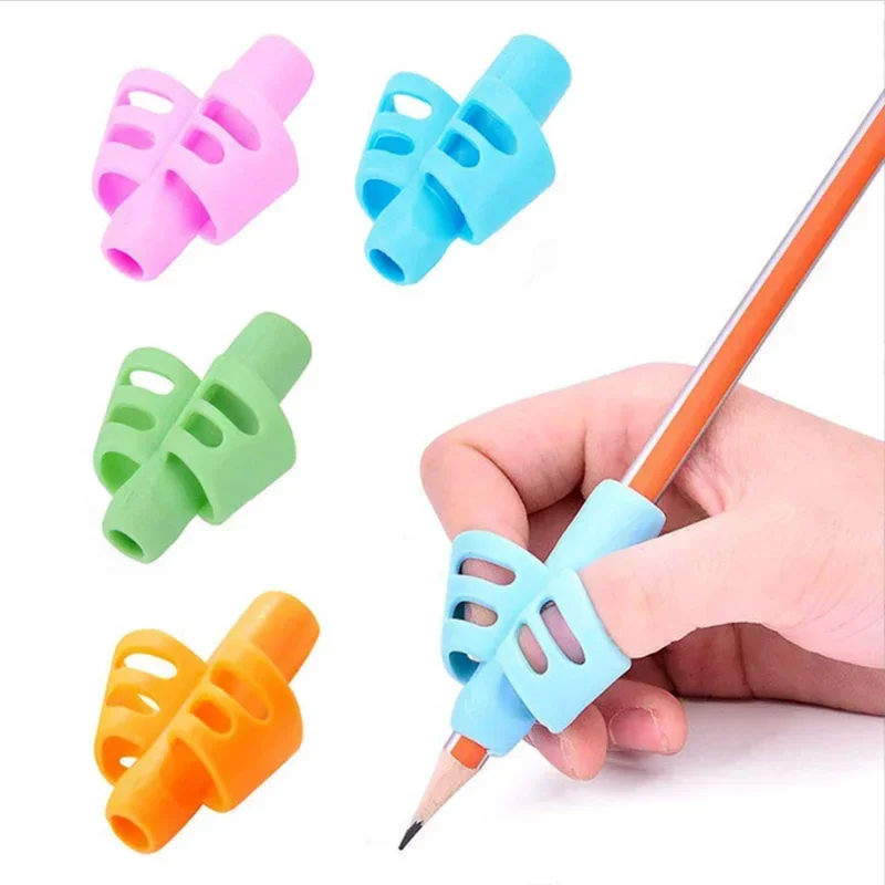 Children Writing Pencil Pen Holder 3/6pcs Kids Learning Practise Silicone Pen Aid Grasp Posture Correction Device for Students pen holder,pen and brush holder
