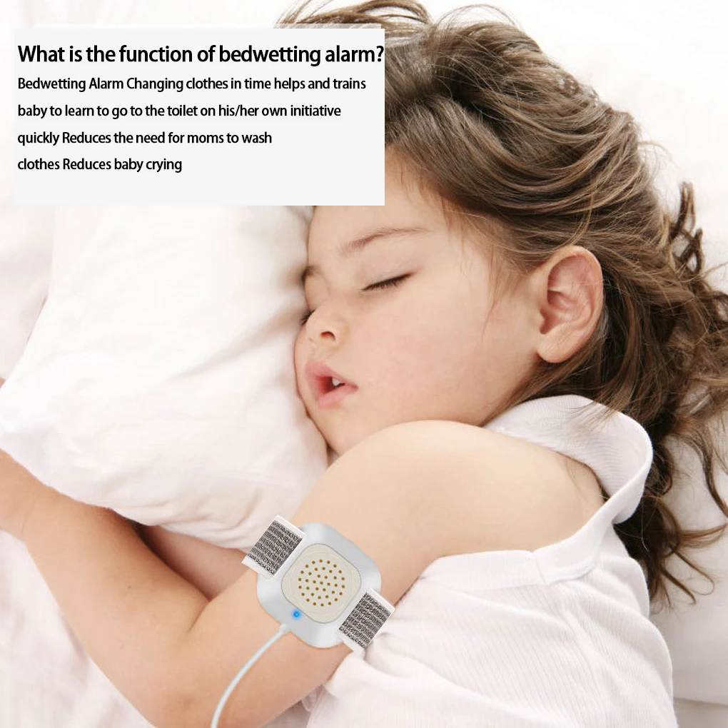USB Rechargeable Bedwetting Alarm for Baby Pee Alarm with Sounds and Vibration Bedwetting Sensor for Kids Adults