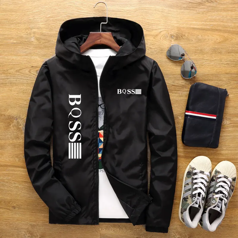 Men's Windbreaker Hooded Jacket for Spring and Summer