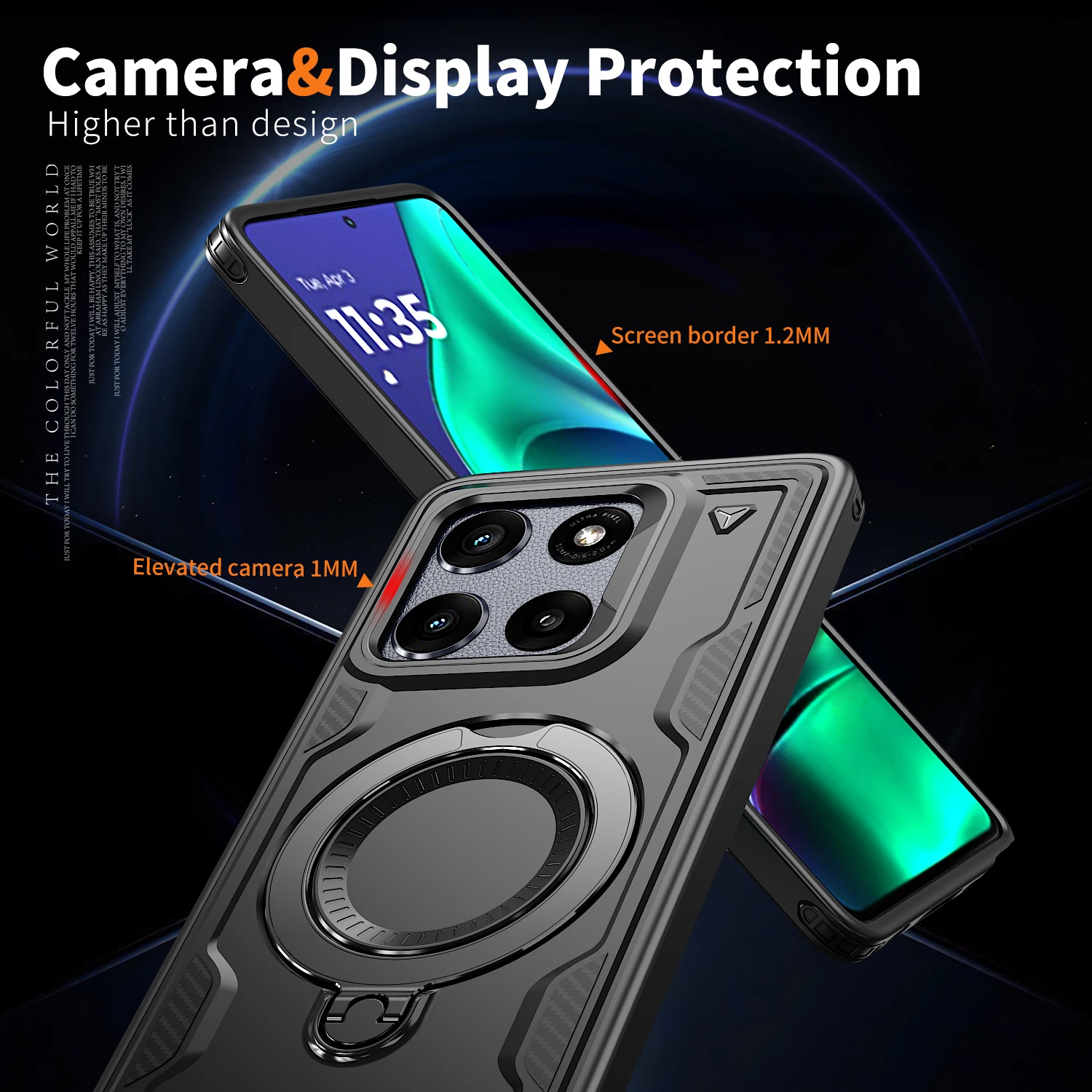 Enhanced Armor Shockproof Phone Case with 360° Rotating Magnetic Holder