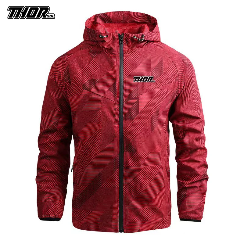 MTB Windbreaker THORSOL Cycling Jacket Bicycle Male Motocross Outerwear Mountain Bike Clothing Chamarra Rompevientos De Hombre