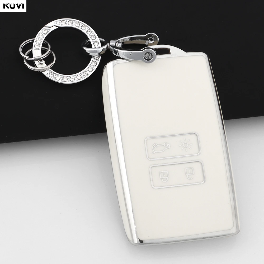 Sleek Pink TPU Car Key Case Cover