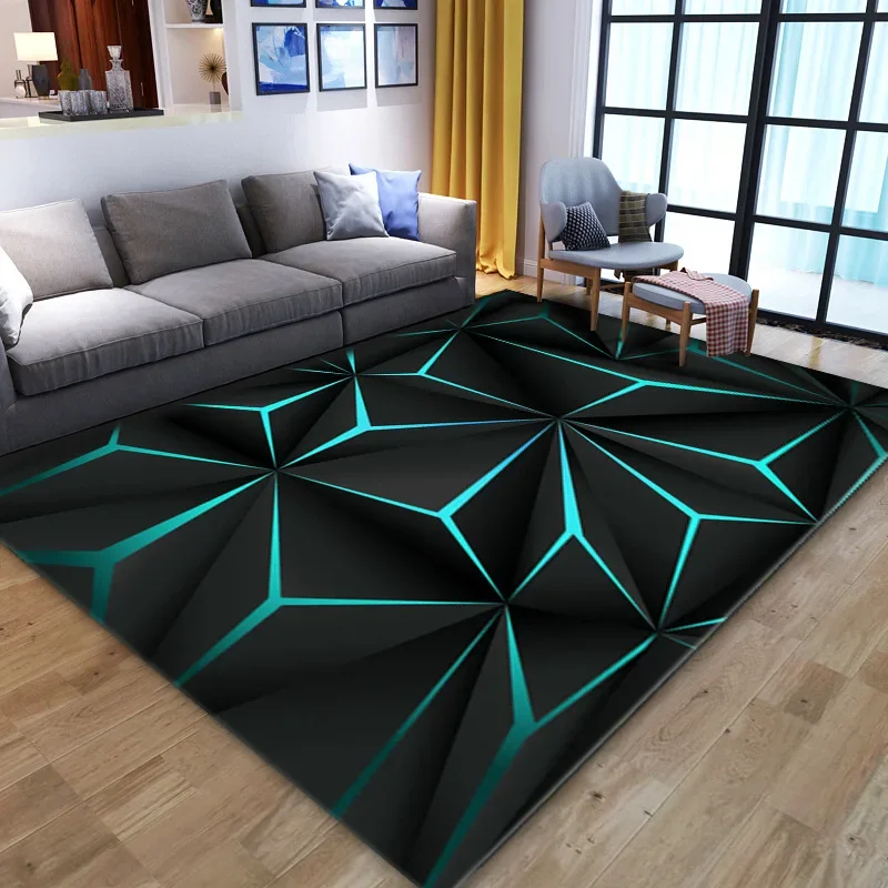 Alfombra de ilusión de vórtice 3D para sala de estar, decoración del hogar, sofá, mesa, alfombras de área grande, sala de juegos, alfombrilla antideslizante