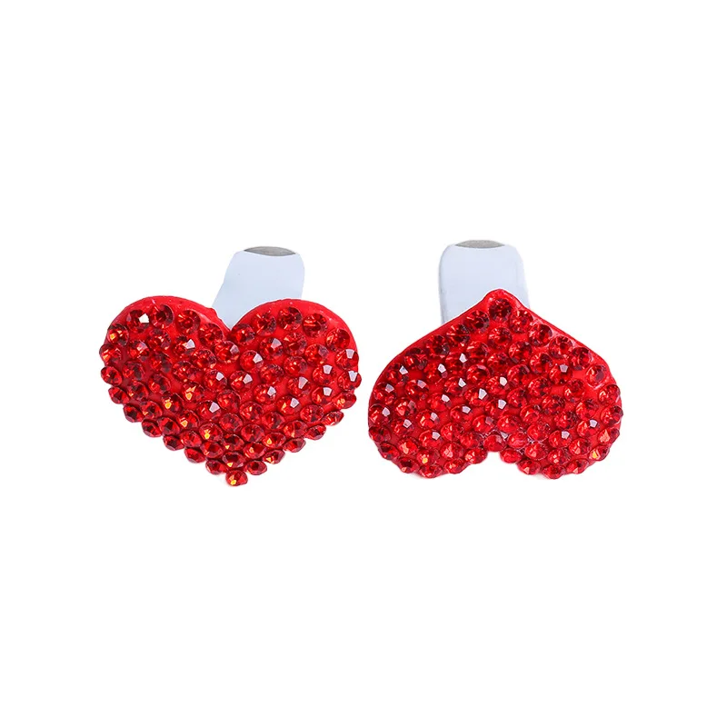 Heart-shaped Car Air Outlet Clip Creative Rhinestone Car Air Conditioning Air Outlet Perfume Decoration Clip Car Accessories