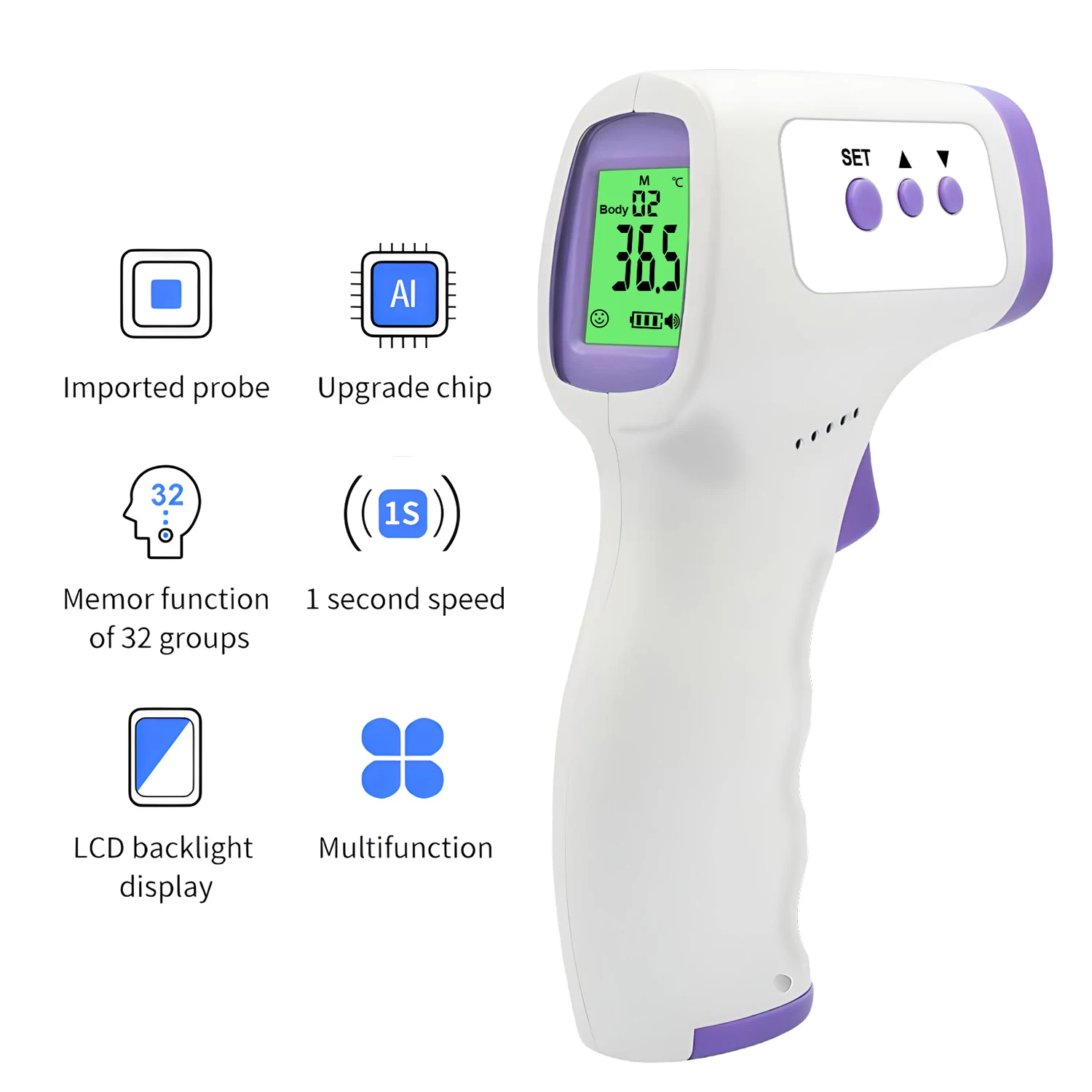 Digital thermometer Medical Thermometer Meter Forehead Gun Baby Adult Tonometer Measurement Infrared Non-contact Or Bags Protection Box
