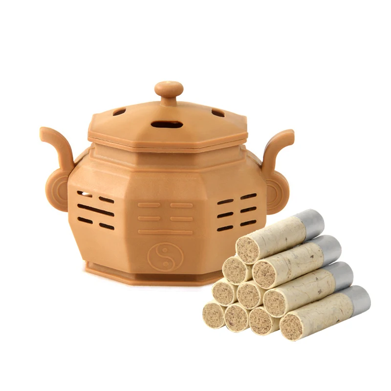 

New Mini Tube Stickers Moxibustion Box Acupuncture Point Heating Therapy Warm Meridian Chinese Moxa Stick Acupoint Massage