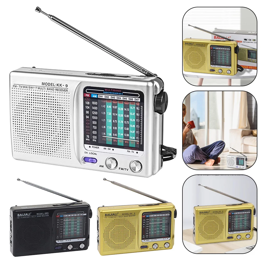 Plastic Portable Weather Radio Full Band Handheld Weather Radio SW AM