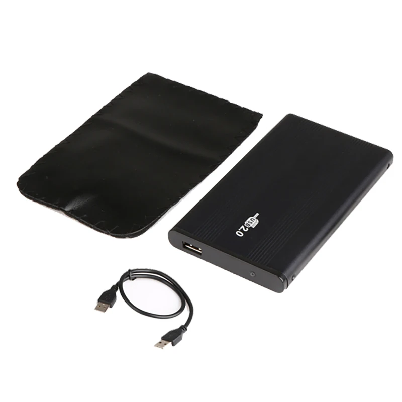 USB2.0 Hard Drive Disk Enclosure hard drive enclosure HDD External Box Case Caddy 2.5" IDE HDD With LED Light For Desktop Computer PC