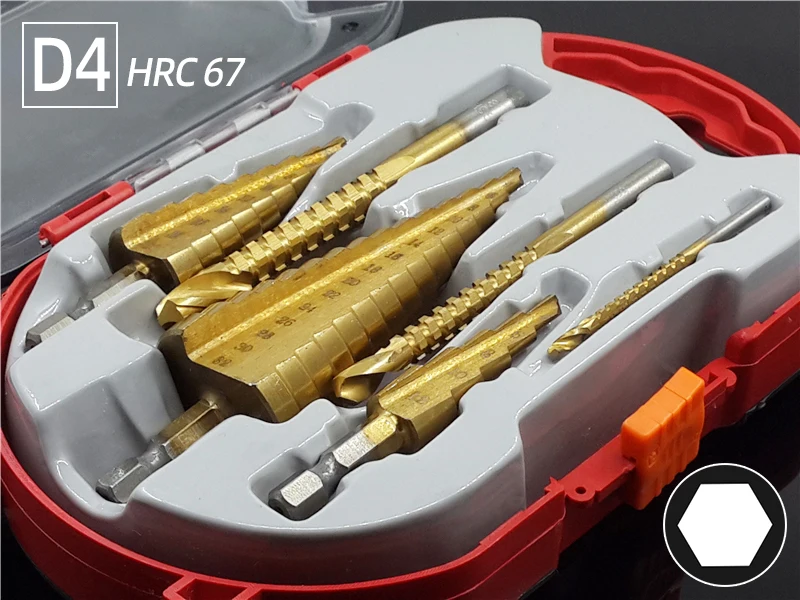 Titanium Step Drill Bit & Saw Set for Wood and Metal Cutting