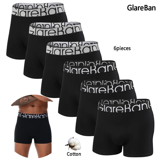 Confezione da 6 pezzi Boxer in cotone da uomo pantaloncini Mutandine Intimo per uomo Marca e mutande Homme Boxer di lusso Box Slip Box 1