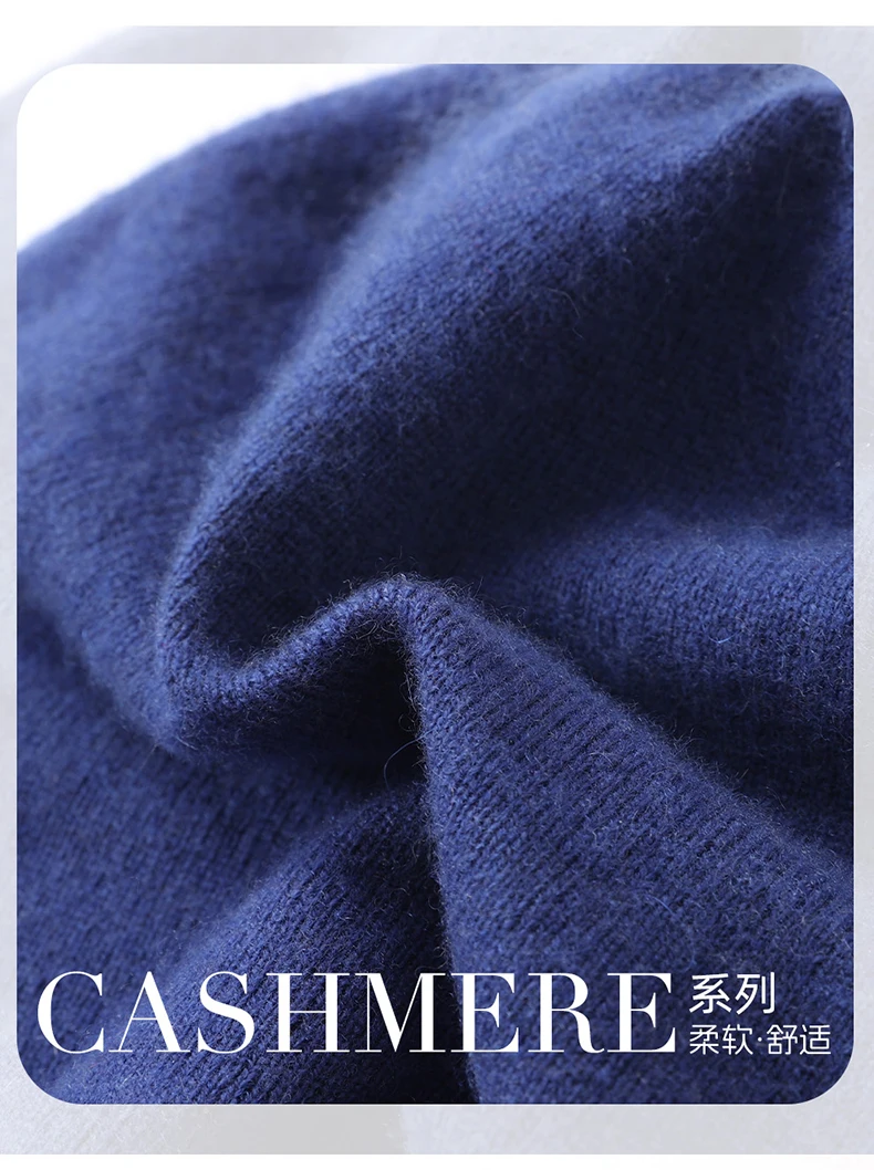Luxuriöse High-End-Mütze aus reinem Kaschmir für Herbst und Winter, Unisex, gestrickt, doppellagig, verdickt, warm, Gehörschutz – Detail 16