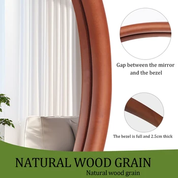 Irregular Wall Mirror Decorative Large Accent Mirror Vanity with Solid Wooden Frame for Livingroom Diningroom Bedroom Hallway 6