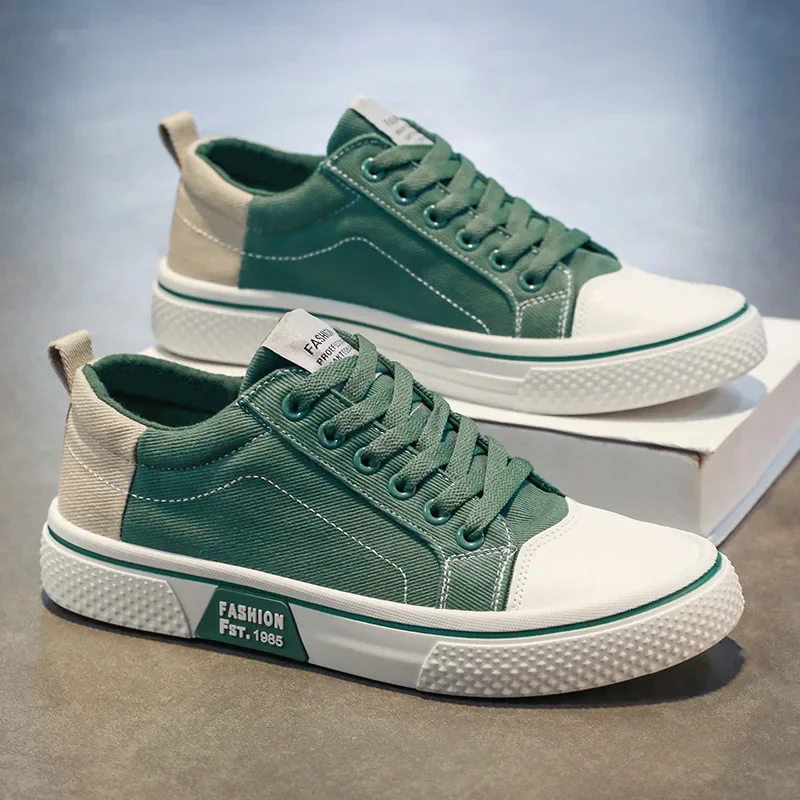 Mens Shoes 2025 New Mens Canvas Shoes Comfortable Plus Size 37-48 Skateboarding Shoes Wear Resistant Fashion Men Casual Sneakers - 3