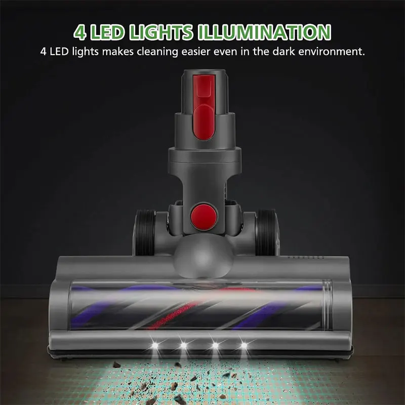 LED-Lit Quick-Release Roller Brush Head Replacement